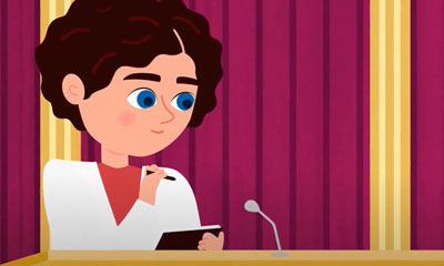 Tegning av Gro Harlem Brundtland