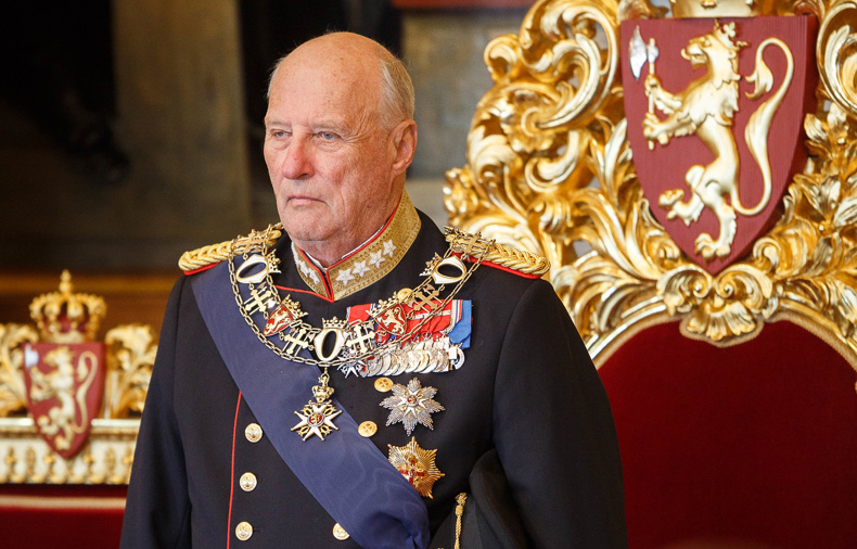 Kong Harald under Stortingets høytidelige åpning.