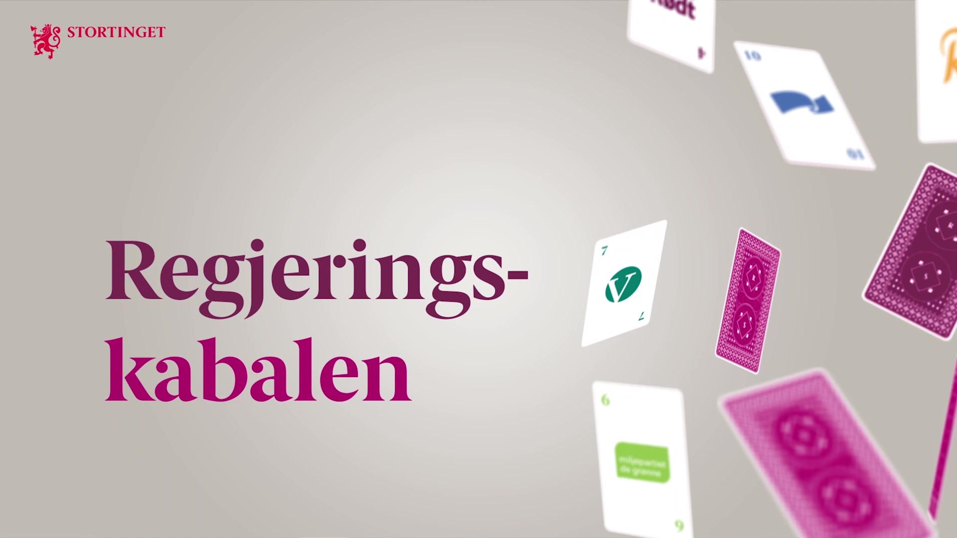 Skjermbilde fra promofilm om Regjeringskabalen
