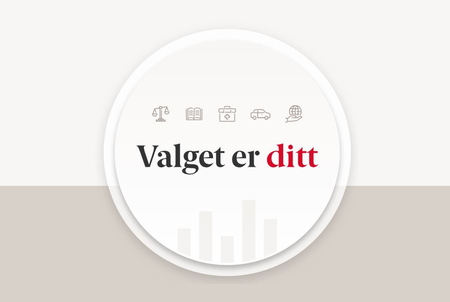 En sirkel med teksten: valget er ditt