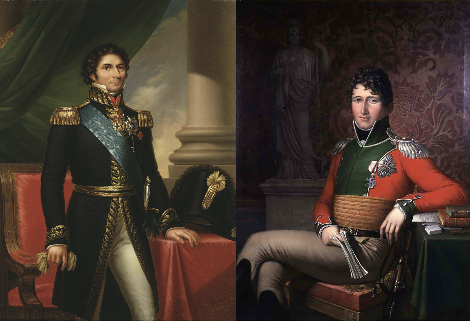 Portretter av Karl Johan og Christian Frederik