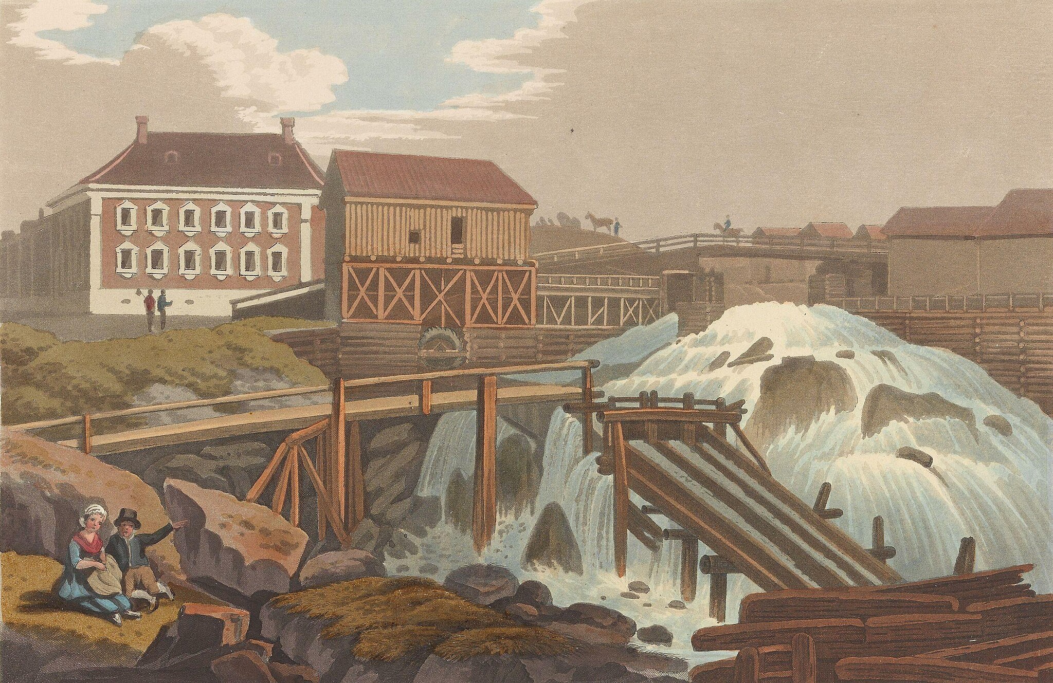 Tegning av Moss Jernverk.