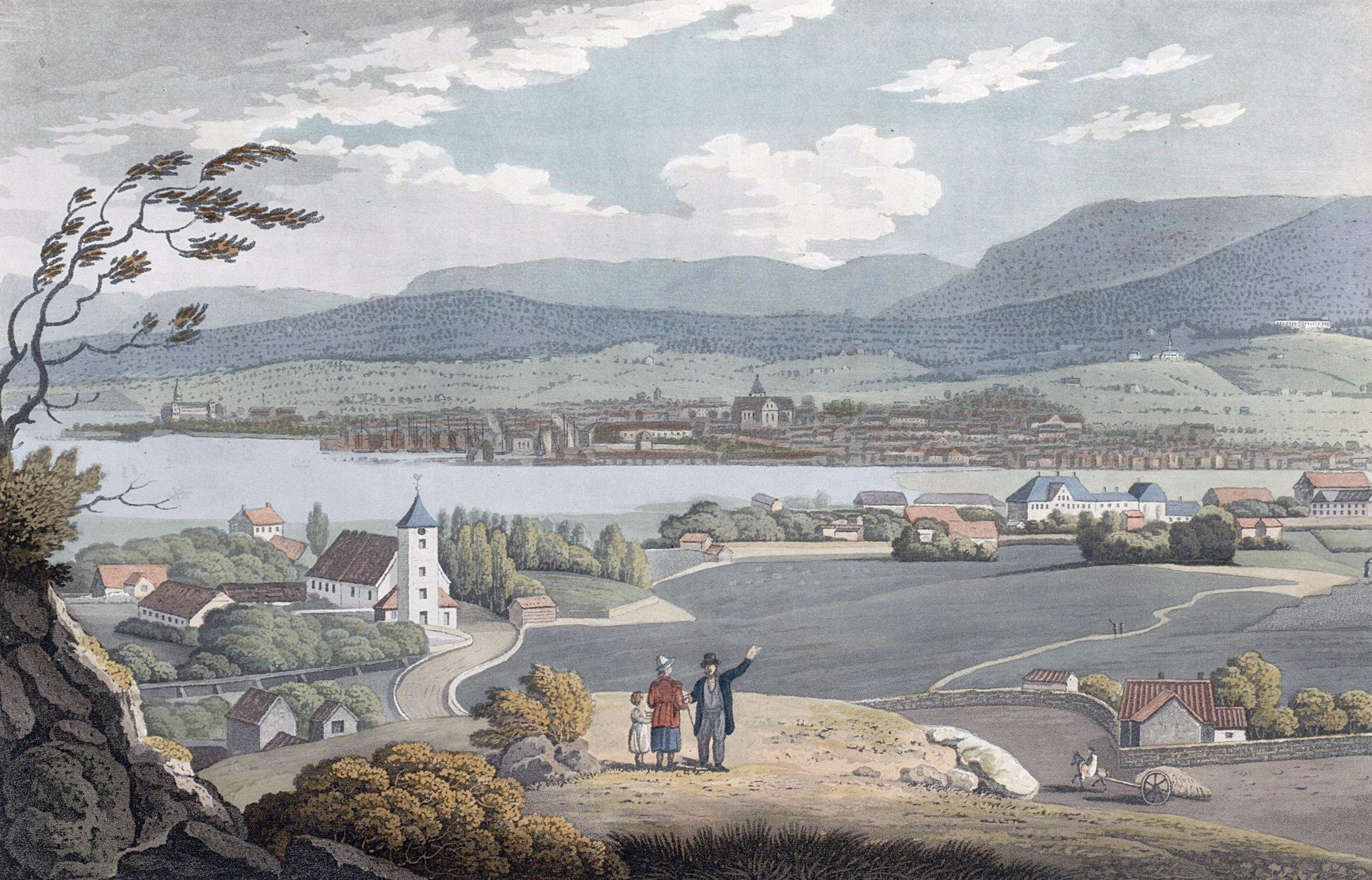 Christiania sett fra Ekeberg ca. 1810.