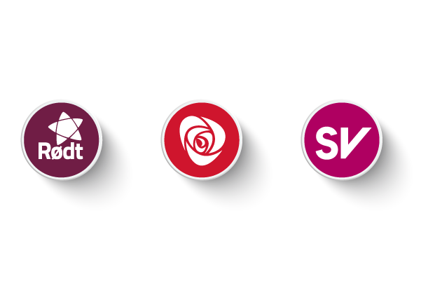 Partilogoene tilRødt, Arbeiderpartiet og SV