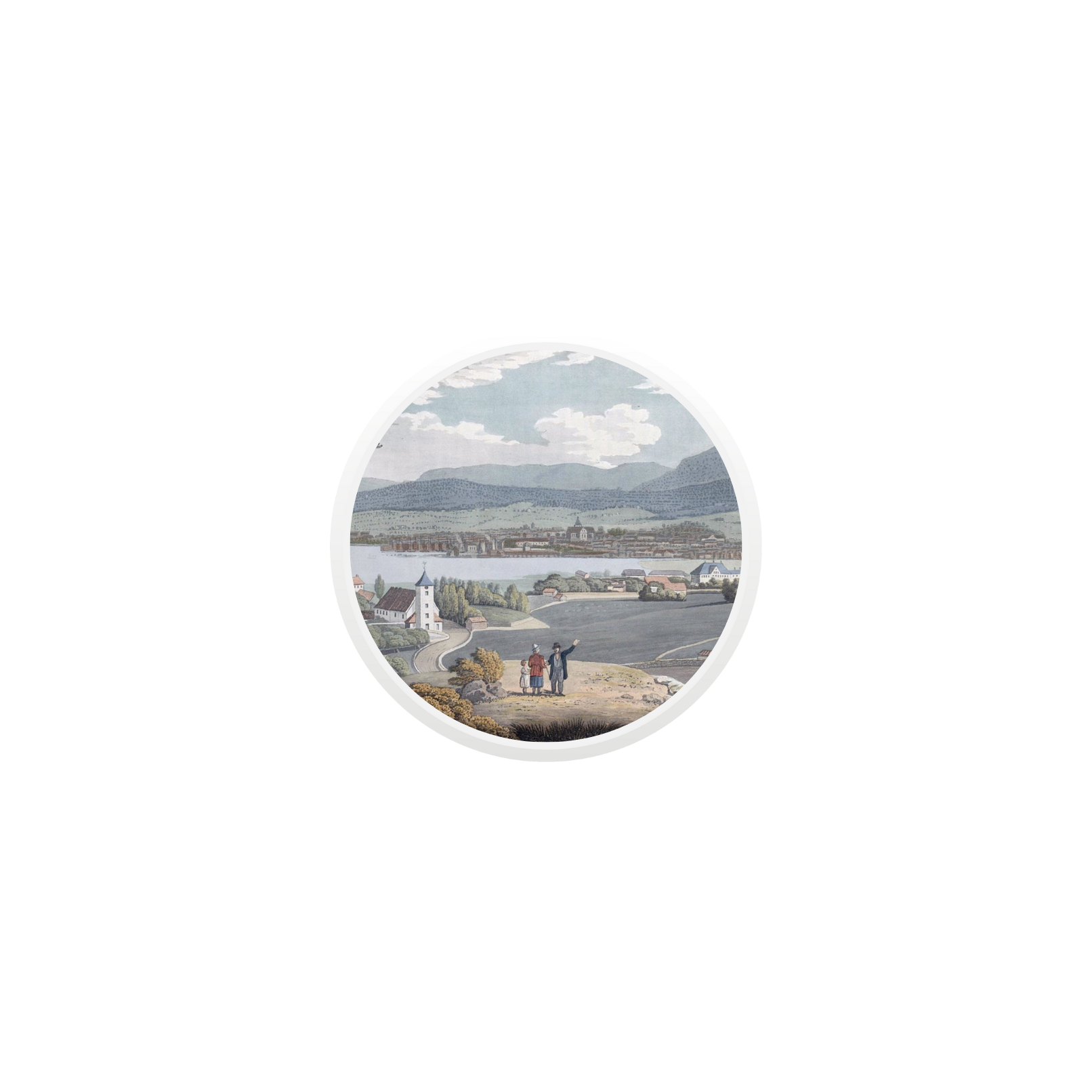 Illustrasjon av Christiania ca. 1800.